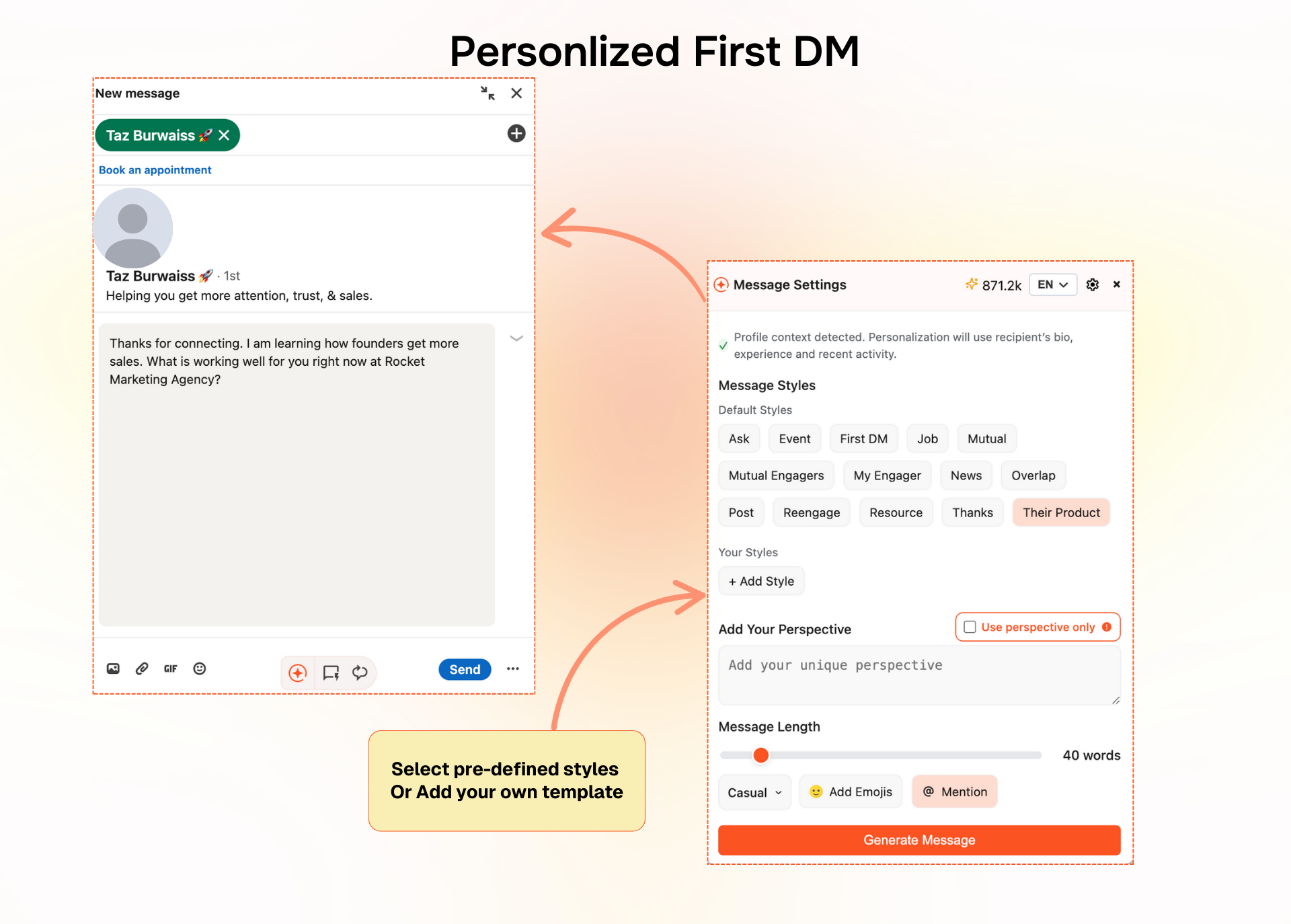 Personalized First DM